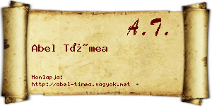 Abel Tímea névjegykártya